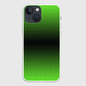 Чехол для iPhone 13 mini с принтом Симметрия в городе Новоалтайск,  |  | зеленые круги | зеленый круг | паттерн точек | симметричность | симметрия | точки