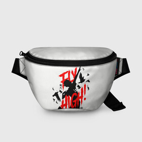 Поясная сумка 3D с принтом HAIKYUU в городе Новоалтайск, 100% полиэстер | плотная ткань, ремень с регулируемой длиной, внутри несколько карманов для мелочей, основное отделение и карман с обратной стороны сумки застегиваются на молнию | haikyu | haikyuu | hinata shoe | kageyama | karasuno | manga | nekoma | аниме | волейбол | кагеяма тобие | карасуно | манга | некома | тсукешима | хайку | хината сее | хината шо | шое