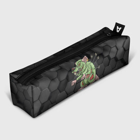 Пенал 3D с принтом Zombie Rat в городе Новоалтайск, 100% полиэстер | плотная ткань, застежка на молнии | Тематика изображения на принте: blood | diablo | haloween | horror | дьявол | зомби | кости | кровь | мозги | мясо | страшилка | ужасы | хеллоуин | хелоуин