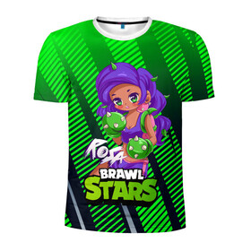 Мужская футболка 3D спортивная с принтом Rosa Brawl Stars в городе Новоалтайск, 100% полиэстер с улучшенными характеристиками | приталенный силуэт, круглая горловина, широкие плечи, сужается к линии бедра | Тематика изображения на принте: anime | brawl | brawl stars | brawlstars | brawl_stars | panny | rosa | аниме | бравл | бравлстарс | девочка | девушка | манга | роза | роса