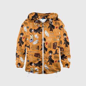 Детская ветровка 3D с принтом Гарри Поттер в городе Новоалтайск, 100% полиэстер | подол и капюшон оформлены резинкой с фиксаторами, по бокам два кармана без застежек, один потайной карман на груди | harry potter | vdzabma | гарри поттер