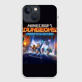 Чехол для iPhone 13 mini с принтом Minecraft Dungeons в городе Новоалтайск,  |  | logo minecraft | minecraft | minecraft dungeons | minecraft live | minekraft | игра | игра майнкрафт | инди | логотип майнкрафт | майнкрафт | майнкрафт в жизни | майнкрафт лайв | надпись | персонажи майнкрафт | подземелье