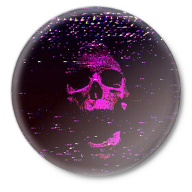 Значок с принтом Phonk Skull в городе Новоалтайск,  металл | круглая форма, металлическая застежка в виде булавки | 90 | 90 е | hip hop | music | phonk | phonk memphis | phonk rap | phonk skull | rap | skull | trap | vhs | девяностые | музыка | музыка фонк | помехи | реп | рэп | треп | трэп | флекс | фонк | фонк мемфис | фонк реп | фонк рэп | хип хоп | чере