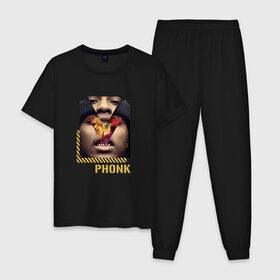 Мужская пижама хлопок с принтом Phonk SpaceGhostPurrp в городе Новоалтайск, 100% хлопок | брюки и футболка прямого кроя, без карманов, на брюках мягкая резинка на поясе и по низу штанин
 | 1990 | asap | beast | clan | gucci | hype | mane | markese | memphis | mob | money | music | raider klan | rapping | rolle | space | style | wiz khalifa | баттл | мемфис | мода | музыка | пхонк | реп | рэп | стиль | тренд | тренды | фанк | фон