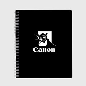 Тетрадь с принтом Canon в городе Новоалтайск, 100% бумага | 48 листов, плотность листов — 60 г/м2, плотность картонной обложки — 250 г/м2. Листы скреплены сбоку удобной пружинной спиралью. Уголки страниц и обложки скругленные. Цвет линий — светло-серый
 | canon | кэнон | линза | снимок | фото | фотоаппарат | фотограф | фотографер | фотография | фоточки