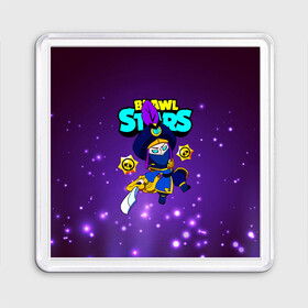 Магнит 55*55 с принтом Brawl Stars/Mortis в городе Новоалтайск, Пластик | Размер: 65*65 мм; Размер печати: 55*55 мм | Тематика изображения на принте: bibi | crow | leon | logo game | nita | paladin | rogue mortis | sandy | spike | surge | бравл старс | бравлер | браво | вольт | детям | коварный мортис | леон | логотипы игр | мальчикам | меч | мортис | сенди | спайк | спраут