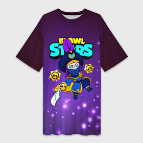 Платье-футболка 3D с принтом Brawl Stars Mortis в городе Новоалтайск,  |  | bibi | crow | leon | logo game | nita | paladin | rogue mortis | sandy | spike | surge | бравл старс | бравлер | браво | вольт | детям | коварный мортис | леон | логотипы игр | мальчикам | меч | мортис | сенди | спайк | спраут
