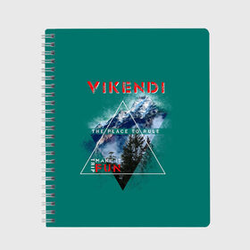 Тетрадь с принтом Vikendi в городе Новоалтайск, 100% бумага | 48 листов, плотность листов — 60 г/м2, плотность картонной обложки — 250 г/м2. Листы скреплены сбоку удобной пружинной спиралью. Уголки страниц и обложки скругленные. Цвет линий — светло-серый
 | активный отдых | альпинизм | американский | бирюза | геометрия | горы | деревья | иллюстрации | иностранные | надписи | прикольные картинки | прикольные надписи | природа | путешествие | склон