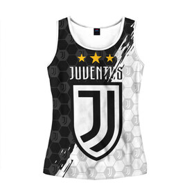 Женская майка 3D с принтом JUVENTUS в городе Новоалтайск, 100% полиэстер | круглая горловина, прямой силуэт, длина до линии бедра | cristiano ronaldo | fc juventus | juventus | криштиану роналду. | фк ювентус | футбол | футбольный клуб | ювентус