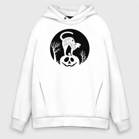 Мужское худи Oversize хлопок с принтом Halloween в городе Новоалтайск, френч-терри — 70% хлопок, 30% полиэстер. Мягкий теплый начес внутри —100% хлопок | боковые карманы, эластичные манжеты и нижняя кромка, капюшон на магнитной кнопке | 31 октября | halloween | halowen | ведьма | день всех святых | джек | костюм | кровь | лого | монстр | надпись | праздник | приведение | призрак | светильник | символ | страшная | тыква | ужасы | хеллоуин | хеллуин