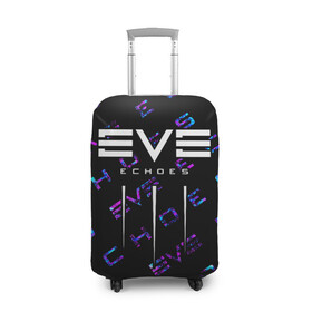 Чехол для чемодана 3D с принтом EVE ECHOES / ИВ ЭХО в городе Новоалтайск, 86% полиэфир, 14% спандекс | двустороннее нанесение принта, прорези для ручек и колес | echo | echoes | eve | game | games | logo | online | space | ев онлайн | ев эхо | еве | ив онлайн | ив эхо | игра | игры | космос | лого | логотип | логотипы | онлайн | символ | символы | эхо | эхос