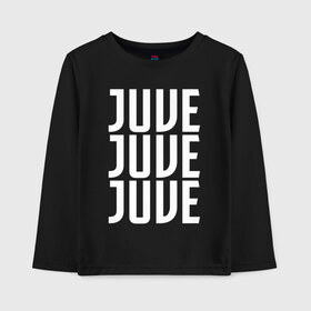 Детский лонгслив хлопок с принтом JUVENTUS в городе Новоалтайск, 100% хлопок | круглый вырез горловины, полуприлегающий силуэт, длина до линии бедер | cristiano ronaldo | fc juventus | juventus | криштиану роналду. | фк ювентус | футбол | футбольный клуб | ювентус