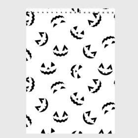 Скетчбук с принтом Halloween в городе Новоалтайск, 100% бумага
 | 48 листов, плотность листов — 100 г/м2, плотность картонной обложки — 250 г/м2. Листы скреплены сверху удобной пружинной спиралью | 31 октября | halloween | halowen | ведьма | день всех святых | джек | костюм | кровь | лого | монстр | надпись | праздник | приведение | призрак | светильник | символ | страшная | тыква | ужасы | хеллоуин | хеллуин