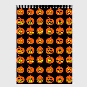 Скетчбук с принтом Halloween в городе Новоалтайск, 100% бумага
 | 48 листов, плотность листов — 100 г/м2, плотность картонной обложки — 250 г/м2. Листы скреплены сверху удобной пружинной спиралью | 31 октября | halloween | halowen | ведьма | день всех святых | джек | костюм | кровь | лого | монстр | надпись | праздник | приведение | призрак | светильник | символ | страшная | тыква | ужасы | хеллоуин | хеллуин