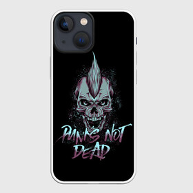 Чехол для iPhone 13 mini с принтом PUNKS NOT DEAD в городе Новоалтайск,  |  | anarchy | dead | musick | punk | rock | skull | анархия | музыка | панк | рок | череп