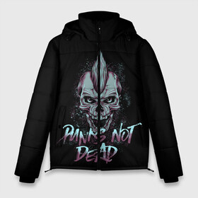 Мужская зимняя куртка 3D с принтом PUNKS NOT DEAD в городе Новоалтайск, верх — 100% полиэстер; подкладка — 100% полиэстер; утеплитель — 100% полиэстер | длина ниже бедра, свободный силуэт Оверсайз. Есть воротник-стойка, отстегивающийся капюшон и ветрозащитная планка. 

Боковые карманы с листочкой на кнопках и внутренний карман на молнии. | anarchy | dead | musick | punk | rock | skull | анархия | музыка | панк | рок | череп