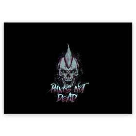Поздравительная открытка с принтом PUNKS NOT DEAD в городе Новоалтайск, 100% бумага | плотность бумаги 280 г/м2, матовая, на обратной стороне линовка и место для марки
 | anarchy | dead | musick | punk | rock | skull | анархия | музыка | панк | рок | череп