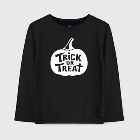Детский лонгслив хлопок с принтом Halloween в городе Новоалтайск, 100% хлопок | круглый вырез горловины, полуприлегающий силуэт, длина до линии бедер | 31 октября | halloween | halowen | ведьма | день всех святых | джек | костюм | кровь | лого | монстр | надпись | праздник | приведение | призрак | светильник | символ | страшная | тыква | ужасы | хеллоуин | хеллуин