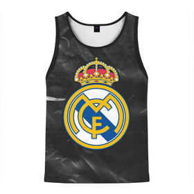 Мужская майка 3D с принтом REAL MADRID / РЕАЛ МАДРИД в городе Новоалтайск, 100% полиэстер | круглая горловина, приталенный силуэт, длина до линии бедра. Пройма и горловина окантованы тонкой бейкой | football | logo | madrid | real | realmadrid | sport | клуб | лого | логотип | логотипы | мадрид | реал | реалмадрид | символ | символы | спорт | форма | футбол | футбольная