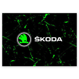 Поздравительная открытка с принтом SKODA / Шкода в городе Новоалтайск, 100% бумага | плотность бумаги 280 г/м2, матовая, на обратной стороне линовка и место для марки
 | Тематика изображения на принте: auto | logo | moto | skoda | symbol | авто | автомобиль | гонки | знак | лого | логотип | логотипы | марка | машина | мото | символ | символы | шкода