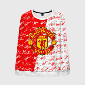 Мужской свитшот 3D с принтом MANCHESTER UNITED АВТОГРАФЫ в городе Новоалтайск, 100% полиэстер с мягким внутренним слоем | круглый вырез горловины, мягкая резинка на манжетах и поясе, свободная посадка по фигуре | Тематика изображения на принте: football | manchester united | англия. | кристал пэлас | манчестер | манчестер сити | манчестер юнайтед | футбол