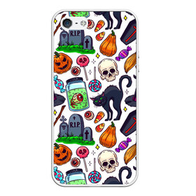 Чехол для iPhone 5/5S матовый с принтом HALLOWEEN в городе Новоалтайск, Силикон | Область печати: задняя сторона чехла, без боковых панелей | halloween | праздник хэллоуин | страшный | тыква. | ужас | хэллоуин | хэллоуин 2020