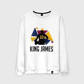Мужской свитшот хлопок с принтом King James в городе Новоалтайск, 100% хлопок |  | 23 | anthony davis | basketball | bryant | game | james | kobe | lebron | los angeles | nba | sport | баскетбол | брайант | бровь | джеймс | калифорния | коби | король | леброн | лейкерс | лос анджелес | нба | спорт | тренер | чемпио