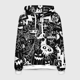 Мужская толстовка 3D с принтом Halloween в городе Новоалтайск, 100% полиэстер | двухслойный капюшон со шнурком для регулировки, мягкие манжеты на рукавах и по низу толстовки, спереди карман-кенгуру с мягким внутренним слоем. | halloween | mummy | pumpkin | skull | мумия | тыква | хэллоуин | череп