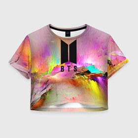 Женская футболка Crop-top 3D с принтом BTS в городе Новоалтайск, 100% полиэстер | круглая горловина, длина футболки до линии талии, рукава с отворотами | 7 | beyond the scene.ким нам джун | bts | k pop | kpop | бтс | ви | джимин | к поп | ким сокчин | ким тхэ хён | корейцы | корея | мин юнга | пак чи мин | поп | сюга | чин | чон джонгук чонгук | чон хо сок
