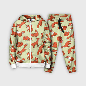 Детский костюм 3D с принтом Осенние лисички в городе Новоалтайск,  |  | art | autumn | cute | pattern | winter | арт | арты | бежит | живопись | животные | зима | иллюстрация | лиса | лисица | лисы | милая | мультяшная | нарисованная | осень | охотник | пастель | паттерн | прыгает | пушистая