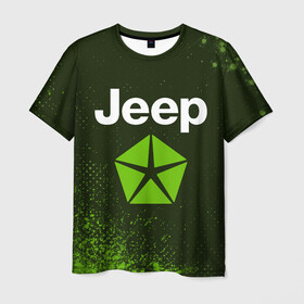 Мужская футболка 3D с принтом JEEP / Джип в городе Новоалтайск, 100% полиэфир | прямой крой, круглый вырез горловины, длина до линии бедер | auto | jeep | logo | moto | symbol | авто | автомобиль | гонки | джип | знак | лого | логотип | логотипы | марка | машина | мото | символ | символы