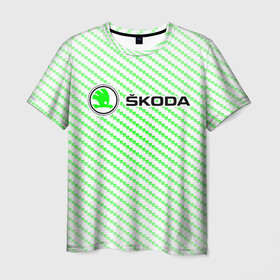 Мужская футболка 3D с принтом SKODA / Шкода в городе Новоалтайск, 100% полиэфир | прямой крой, круглый вырез горловины, длина до линии бедер | auto | logo | moto | skoda | symbol | авто | автомобиль | гонки | знак | лого | логотип | логотипы | марка | машина | мото | символ | символы | шкода