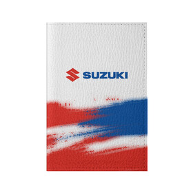 Обложка для паспорта матовая кожа с принтом SUZUKI / Сузуки в городе Новоалтайск, натуральная матовая кожа | размер 19,3 х 13,7 см; прозрачные пластиковые крепления | Тематика изображения на принте: auto | logo | moto | suzuki | symbol | авто | автомобиль | гонки | знак | лого | логотип | логотипы | марка | машина | мото | символ | символы | сузуки