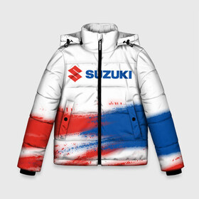 Зимняя куртка для мальчиков 3D с принтом SUZUKI Сузуки в городе Новоалтайск, ткань верха — 100% полиэстер; подклад — 100% полиэстер, утеплитель — 100% полиэстер | длина ниже бедра, удлиненная спинка, воротник стойка и отстегивающийся капюшон. Есть боковые карманы с листочкой на кнопках, утяжки по низу изделия и внутренний карман на молнии. 

Предусмотрены светоотражающий принт на спинке, радужный светоотражающий элемент на пуллере молнии и на резинке для утяжки | auto | logo | moto | suzuki | symbol | авто | автомобиль | гонки | знак | лого | логотип | логотипы | марка | машина | мото | символ | символы | сузуки