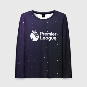 Женский лонгслив 3D с принтом Premier League АПЛ в городе Новоалтайск, 100% полиэстер | длинные рукава, круглый вырез горловины, полуприлегающий силуэт | english premier league | epl | premier league | английская премьер лига | апл | футбол