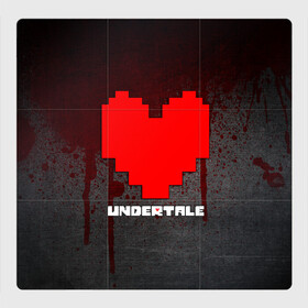 Магнитный плакат 3Х3 с принтом UNDERTALE в городе Новоалтайск, Полимерный материал с магнитным слоем | 9 деталей размером 9*9 см | Тематика изображения на принте: sans | undertale | андертале | андертейл | игра | кровь | подземная история | подземная сказка | санс | сердце | ундертале