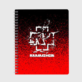 Тетрадь с принтом RAMMSTEIN в городе Новоалтайск, 100% бумага | 48 листов, плотность листов — 60 г/м2, плотность картонной обложки — 250 г/м2. Листы скреплены сбоку удобной пружинной спиралью. Уголки страниц и обложки скругленные. Цвет линий — светло-серый
 | amerika | art | germany | logo | rammstein | rock | till lindemann | арт | германия | группа | логотип | музыка | немецкая группа | немцы | песня | раммштайн | рамштайн | рок