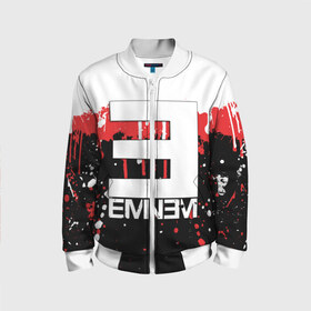 Детский бомбер 3D с принтом EMINEM в городе Новоалтайск, 100% полиэстер | застегивается на молнию, по бокам два кармана без застежек, мягкие манжеты, по низу бомбера и на воротнике — эластичная резинка | eminem | rap | актёр | американский рэпер | композитор | маршалл | продюсер | рэп | рэпер | эминем