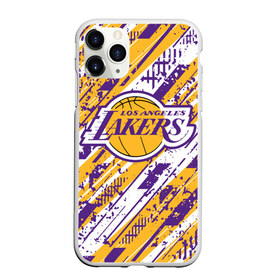 Чехол для iPhone 11 Pro Max матовый с принтом LAKERS | ЛЕЙКЕРС в городе Новоалтайск, Силикон |  | 