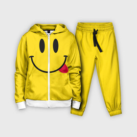 Детский костюм 3D с принтом Смайлик в городе Новоалтайск,  |  | cheerful | emoticon | icon | joy | smile | tongue | веселый | значок | радость | смайлик | улыбка | язык