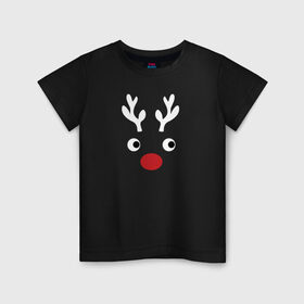 Детская футболка хлопок с принтом Deer Papa в городе Новоалтайск, 100% хлопок | круглый вырез горловины, полуприлегающий силуэт, длина до линии бедер | 2020 | family look | merry christmas | new year | год крысы | зима | новый год | праздник | рождество | фэмили лук