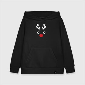 Детская толстовка хлопок с принтом Deer Papa в городе Новоалтайск, 100% хлопок | Круглый горловой вырез, эластичные манжеты, пояс, капюшен | 2020 | family look | merry christmas | new year | год крысы | зима | новый год | праздник | рождество | фэмили лук