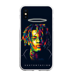 Чехол для iPhone XS Max матовый с принтом XXXTENTACION в городе Новоалтайск, Силикон | Область печати: задняя сторона чехла, без боковых панелей | lil peep | love yourself | numb | rap | travis scott | xxtentacion | xxxbad | xxxtentacion | рэп | тентакион | тентасьон | тэнтакион