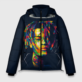 Мужская зимняя куртка 3D с принтом XXXTENTACION в городе Новоалтайск, верх — 100% полиэстер; подкладка — 100% полиэстер; утеплитель — 100% полиэстер | длина ниже бедра, свободный силуэт Оверсайз. Есть воротник-стойка, отстегивающийся капюшон и ветрозащитная планка. 

Боковые карманы с листочкой на кнопках и внутренний карман на молнии. | lil peep | love yourself | numb | rap | travis scott | xxtentacion | xxxbad | xxxtentacion | рэп | тентакион | тентасьон | тэнтакион