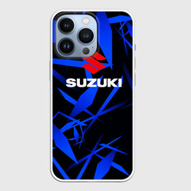 Чехол для iPhone 13 Pro с принтом Suzuki в городе Новоалтайск,  |  | Тематика изображения на принте: suzuki | авто | автомобиль | гонщик | дорога | машина | мото | мотоцикл | мотоциклист | потепрялся | руль | скорость | сузуки