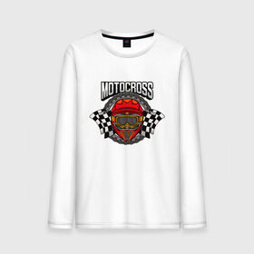 Мужской лонгслив хлопок с принтом MOTOCROSS в городе Новоалтайск, 100% хлопок |  | cross | moto | motocross | motox | yamaha | байк | байкер | гонки | гонщик | кросс | мото | мотокросс | мотоцикл | мотоциклист | спортбайк