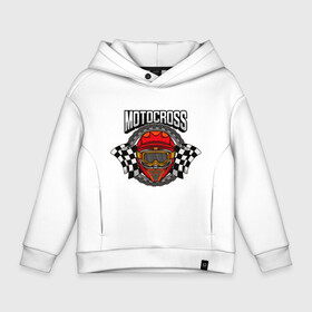 Детское худи Oversize хлопок с принтом MOTOCROSS в городе Новоалтайск, френч-терри — 70% хлопок, 30% полиэстер. Мягкий теплый начес внутри —100% хлопок | боковые карманы, эластичные манжеты и нижняя кромка, капюшон на магнитной кнопке | cross | moto | motocross | motox | yamaha | байк | байкер | гонки | гонщик | кросс | мото | мотокросс | мотоцикл | мотоциклист | спортбайк