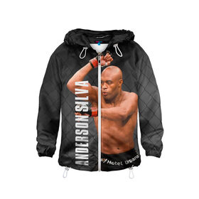 Детская ветровка 3D с принтом Anderson Silva в городе Новоалтайск, 100% полиэстер | подол и капюшон оформлены резинкой с фиксаторами, по бокам два кармана без застежек, один потайной карман на груди | ahmat | anderson | mma | silva | ufc | андерсон | ахмат | бои без правил | микс файт | мма | силва | сильва