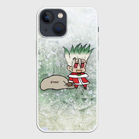 Чехол для iPhone 13 mini с принтом Доктор Стоун новогодний в городе Новоалтайск,  |  | dr. stone | ishigami | senkuu | доктор стоун | ишигами | новогодний | новый год | рождество | сенку | сэнку исигами
