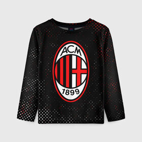 Детский лонгслив 3D с принтом AC MILAN / МИЛАН в городе Новоалтайск, 100% полиэстер | длинные рукава, круглый вырез горловины, полуприлегающий силуэт
 | ac | ac milan | acm | football | logo | milan | sport | клуб | лого | логотип | логотипы | милан | символ | символы | спорт | форма | футбол | футбольная | футбольный